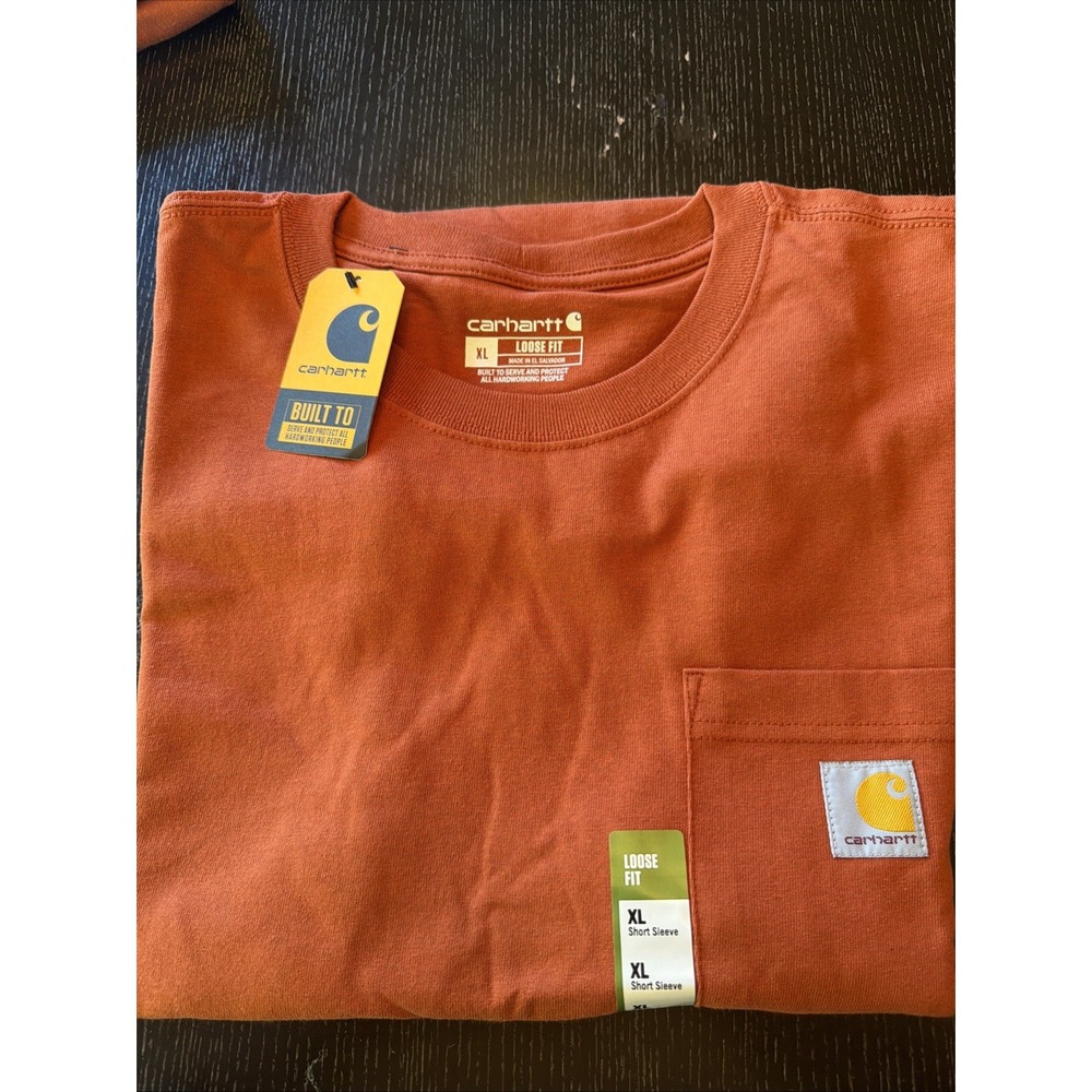 Carhartt Force Relaxed Fit T-Shirt XL RG0 Red Heatherwood NWT (C)